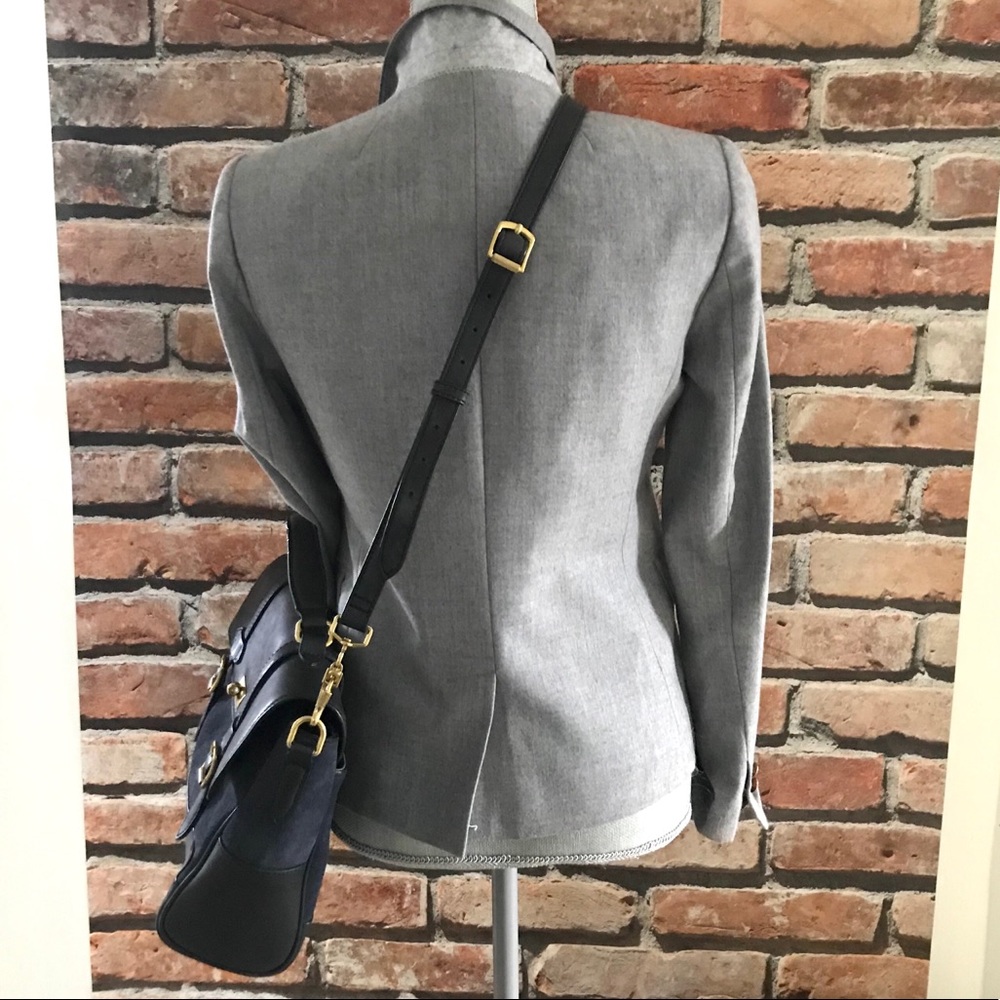 J. Crew Marlie Satchel Handbag Navy - Picture 3 of 8